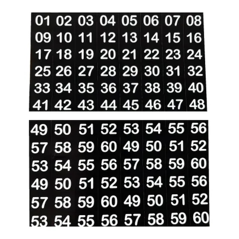 Fachnummern-Set 01–60